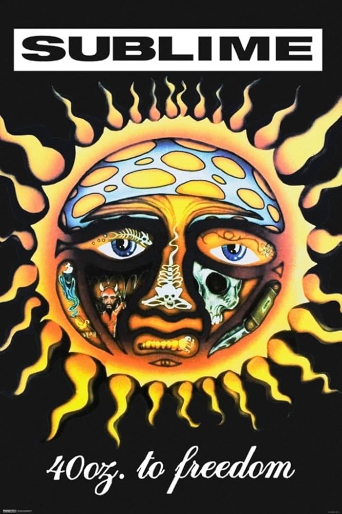 Sublime 40 Oz to Freedom Music Album Poster Debut Album